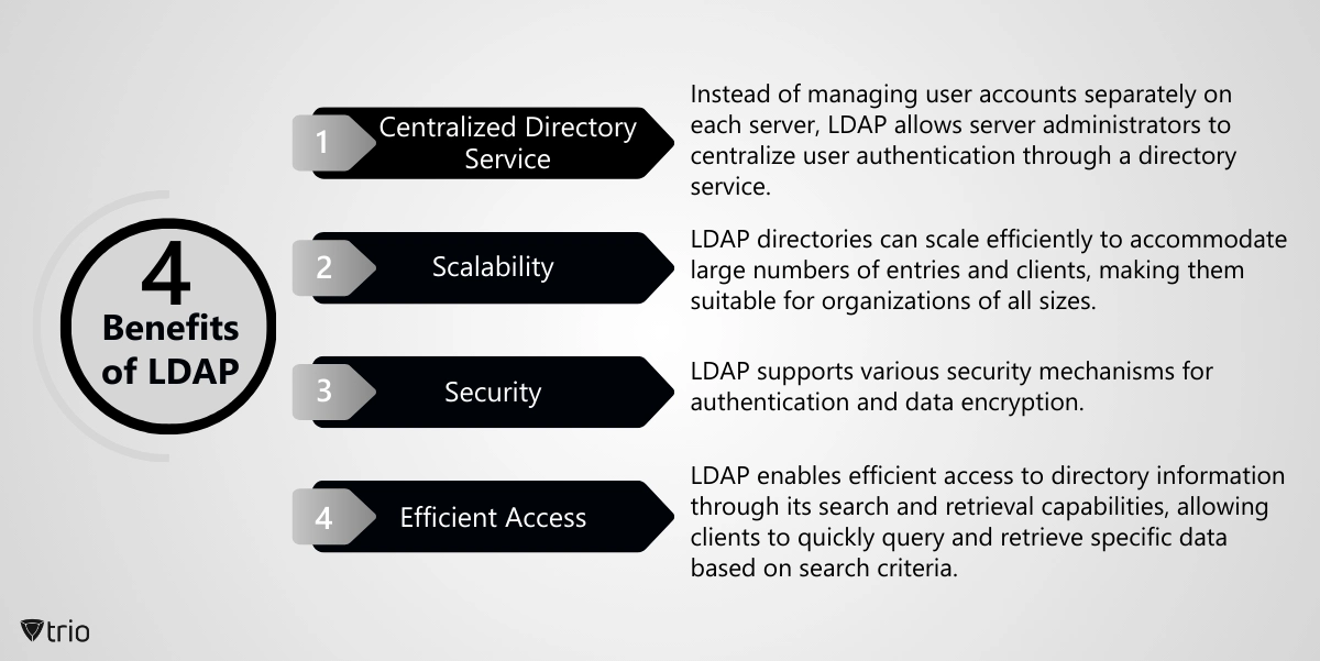 Infographic of the benefits of LDAP