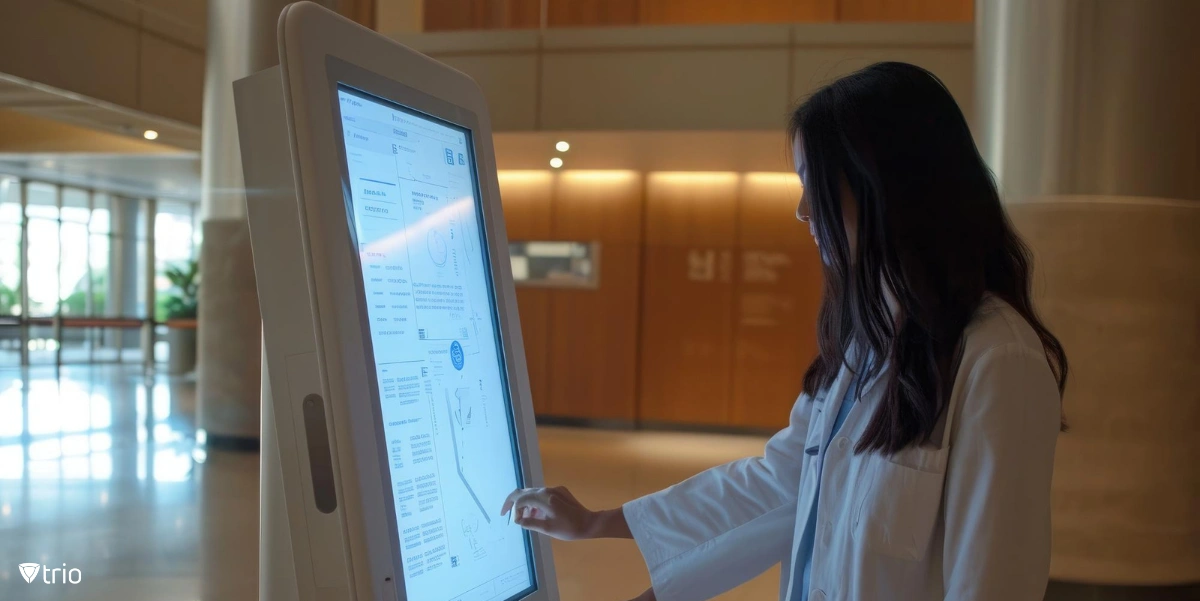 Employees using a device on lockdown mode at an enterprise