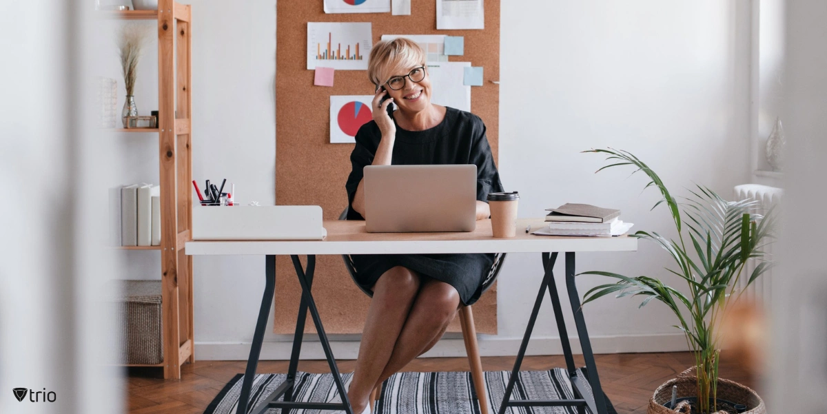 Mitarbeiterin im Homeoffice
