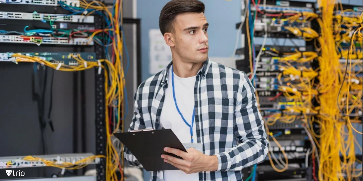 IT admin checking out control objectives