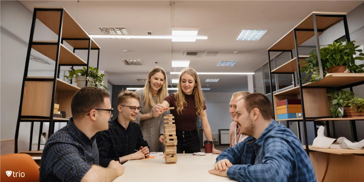 Eine Teambuilding-Übung mit Spielen