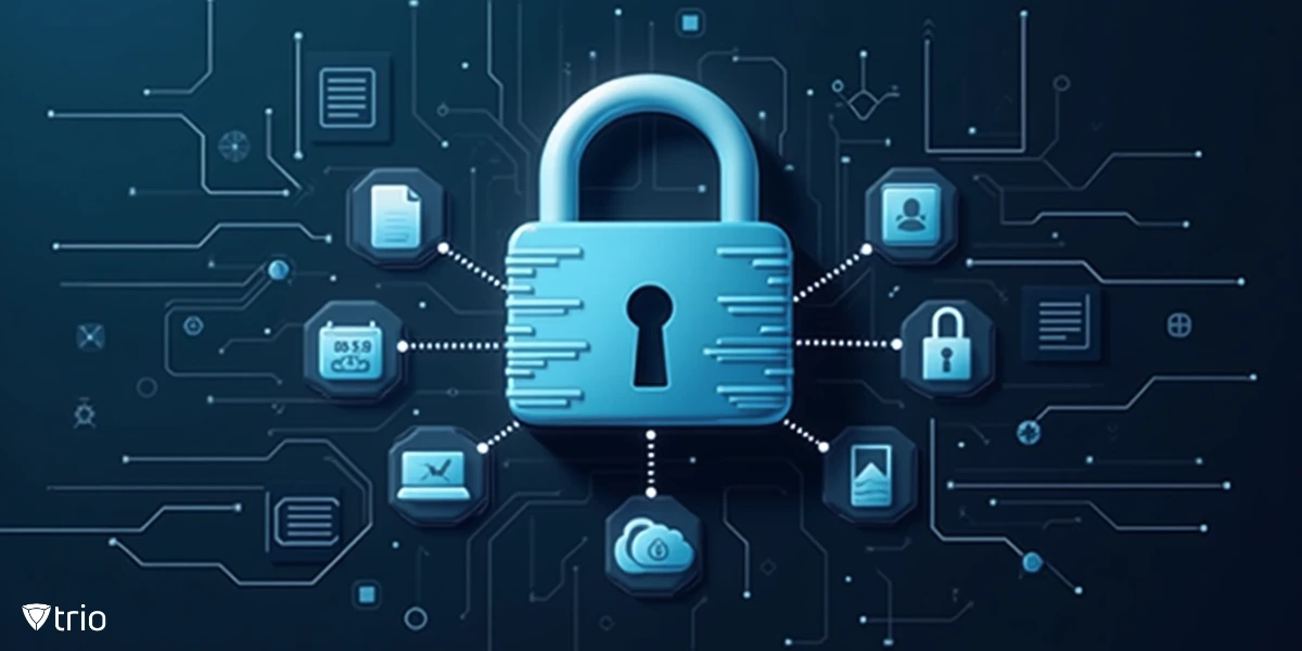 digital art, photorealistic illustration of Auditing Privileged Access Management, clean, modern design, minimalist, high contrast, security and access control icons and graphics, muted color palette, technical, cybersecurity theme