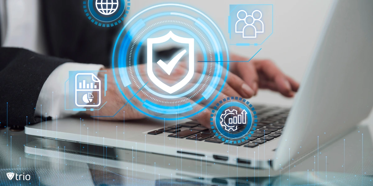 IT administrator monitoring diverse device ecosystem including desktops, laptops, smartphones, tablets, and IoT devices from unified console